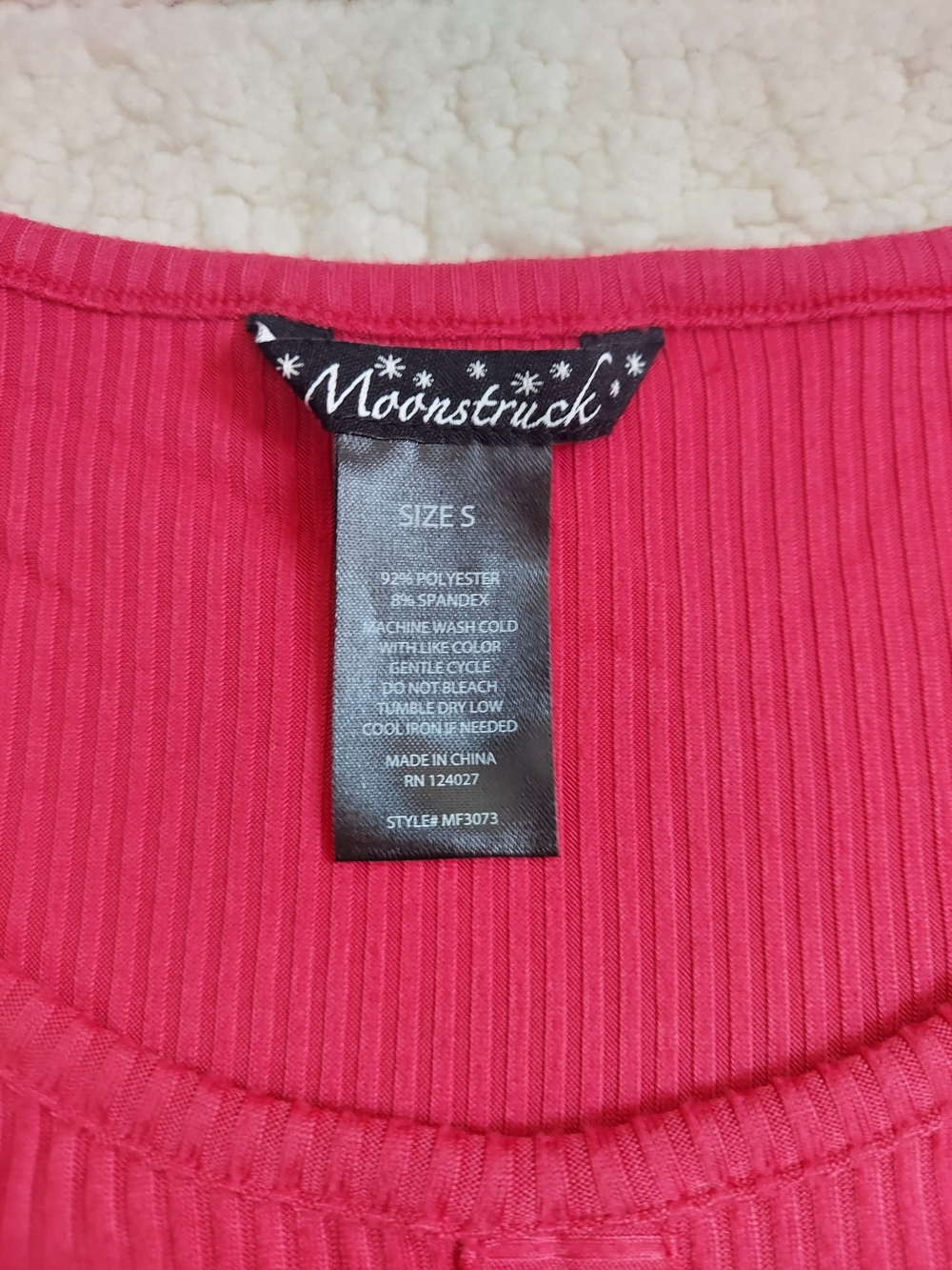 Moonstruck Rasberry Red Women's 2-Piece Pajama Set Women Size S & M NWT Casual - Picture 4 of 10